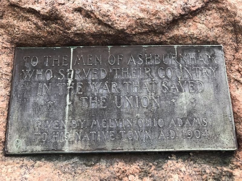 Ashburnham Civil War Monument. Click for full size. Ashburnham Civil War Monument image. Click for full size.