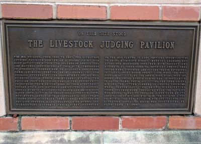 The Livestock Judging Pavilion Marker image. Click for full size.