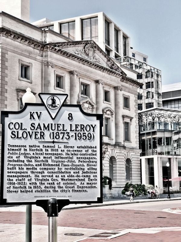 Col. Samuel Leroy Slover Marker image. Click for full size.