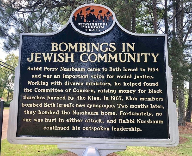 Bombings in Jewish Community Marker (Front) image. Click for full size.
