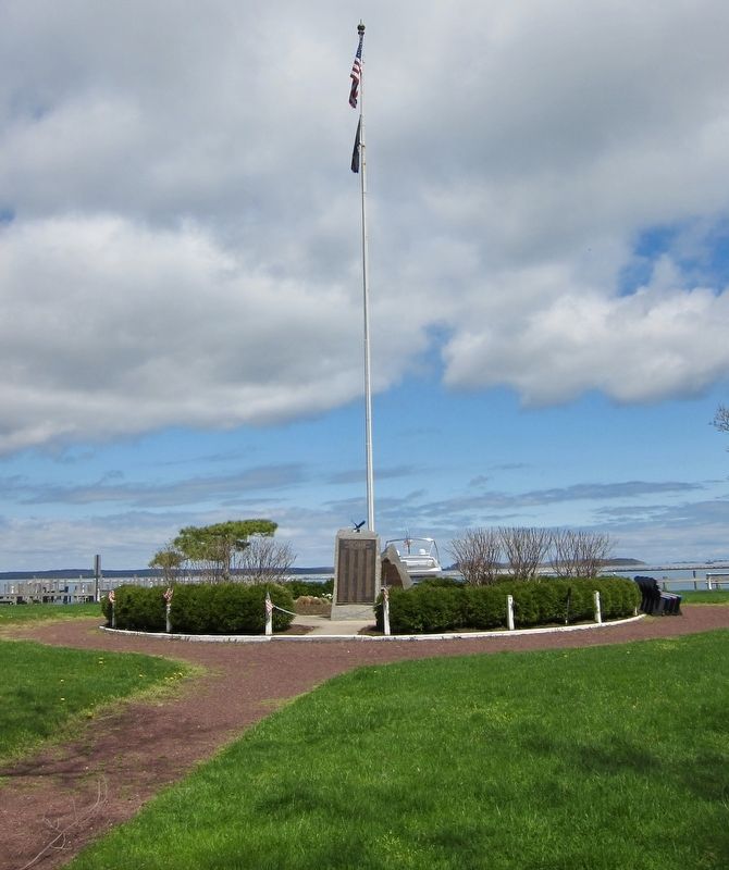 Sag Harbor World War II Memorial - wide view image. Click for full size.
