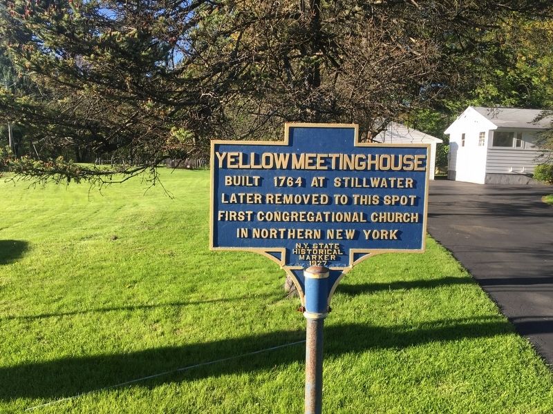 Yellow Meetinghouse Marker. Click for full size. Yellow Meetinghouse Marker image. Click for full size.