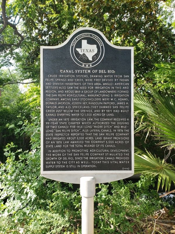 Canal System of Del Rio Marker image. Click for full size.
