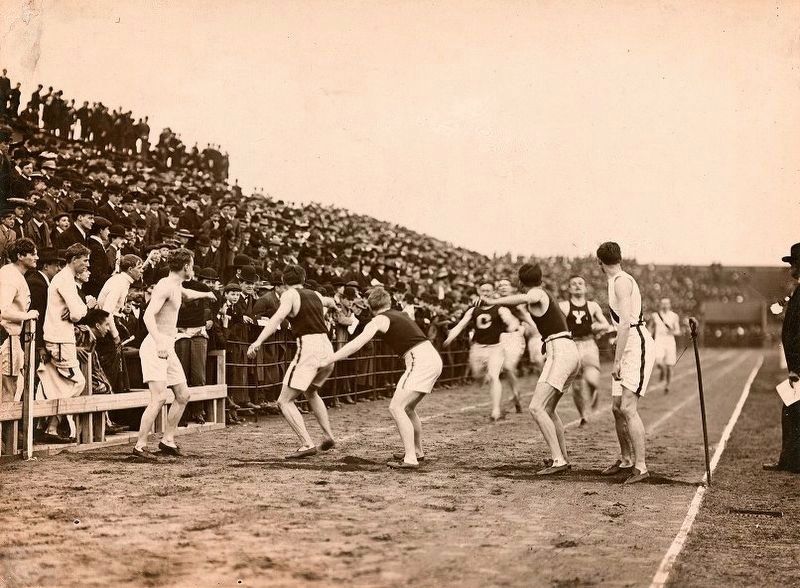 <i>Penn Relays, 1906, one mile relay, college championship</i> image. Click for full size.