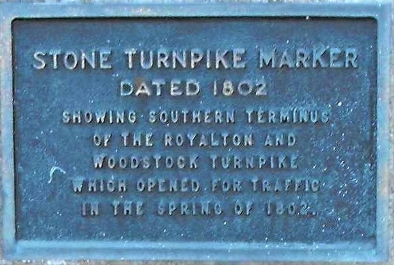 Stone Turnpike Marker Marker image. Click for full size.