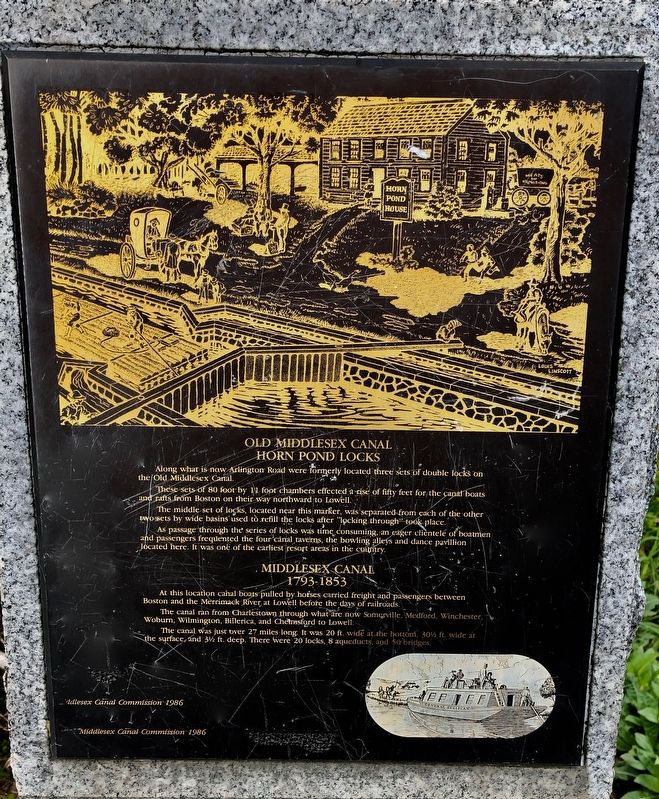 Old Middlesex Canal Marker image. Click for full size.