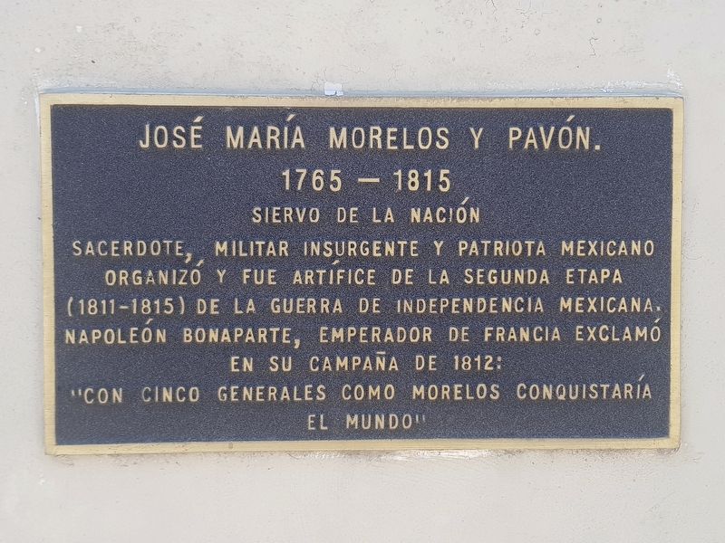 José María Morelos y Pavón Marker image. Click for full size.