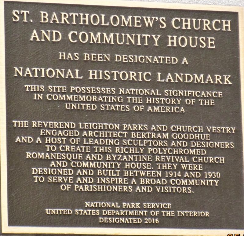 St. Bartholomew Churchs Church and Community House Marker image. Click for full size.