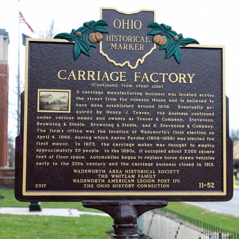 Carriage Factory side of marker. Click for full size. Carriage Factory side of marker image. Click for full size.