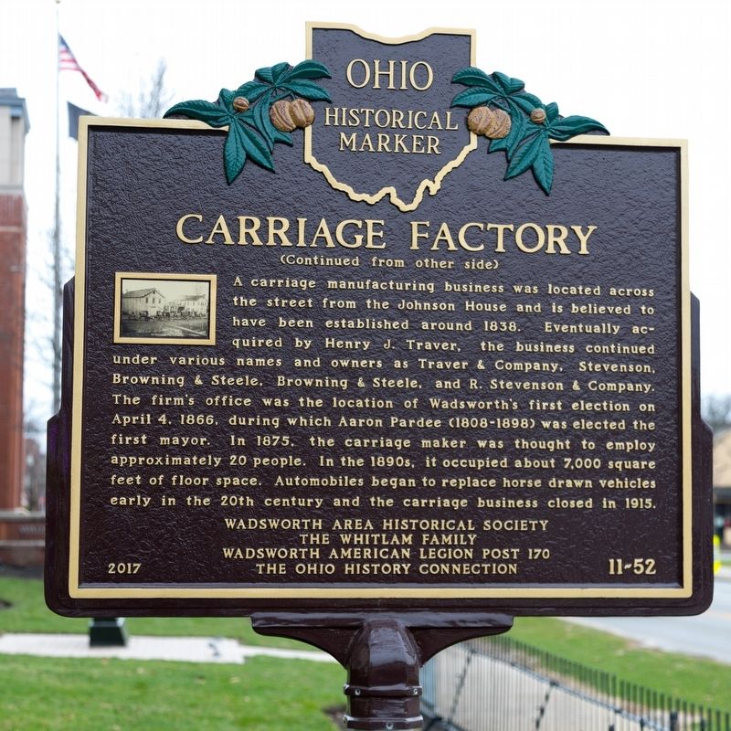 Carriage Factory side of marker image. Click for full size.