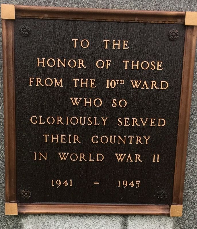 10th Ward War Memorial image. Click for full size.