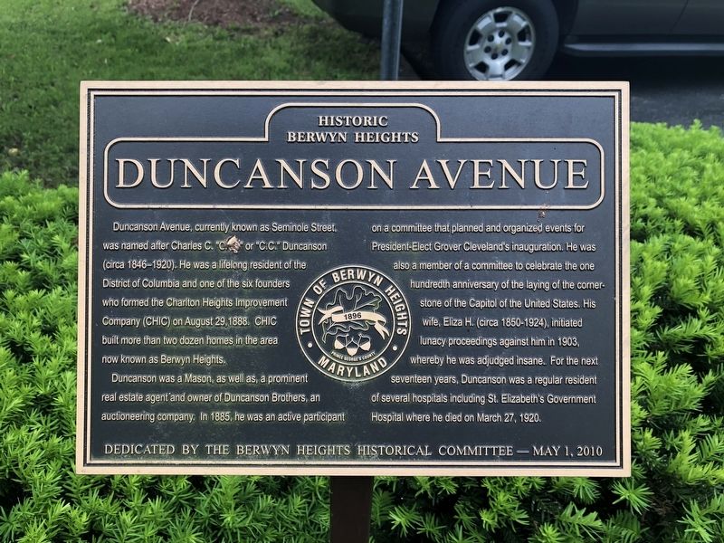 Duncanson Avenue Marker image. Click for full size.