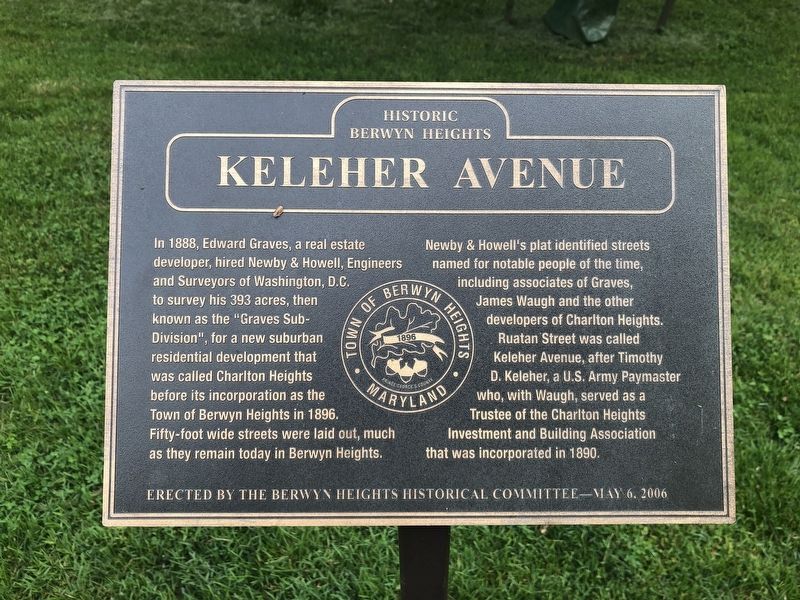 Keleher Avenue Marker image. Click for full size.