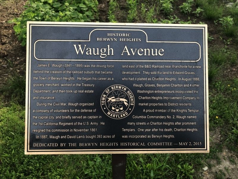 Waugh Avenue Marker image. Click for full size.