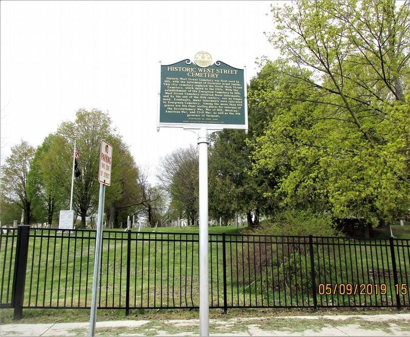 Historic West Street Cemetery Marker image. Click for full size.