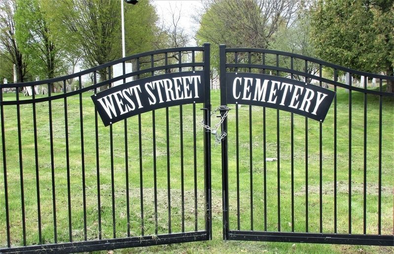 Historic West Street Cemetery Gate image. Click for full size.