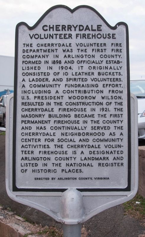 Cherrydale Volunteer Firehouse Marker image. Click for full size.
