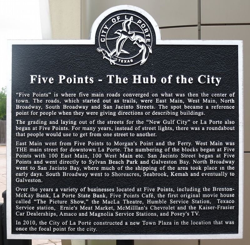 Five Points - The Hub of the City Marker image. Click for full size.
