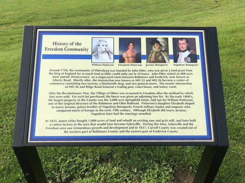 History of the Freedom Community Marker image. Click for full size.