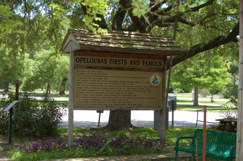 Opelousas Firsts and Famous/ Hall of Fame Marker image. Click for full size.