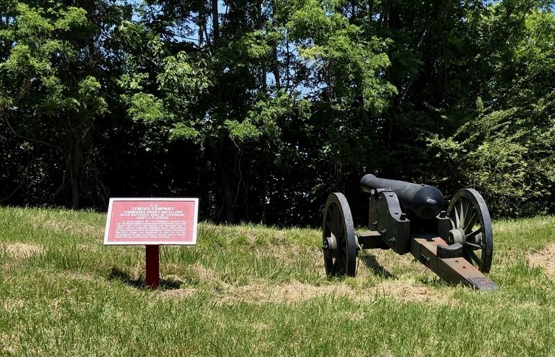 <small>C.S.</small> Lynch's Company. Marker and cannon. image. Click for full size.