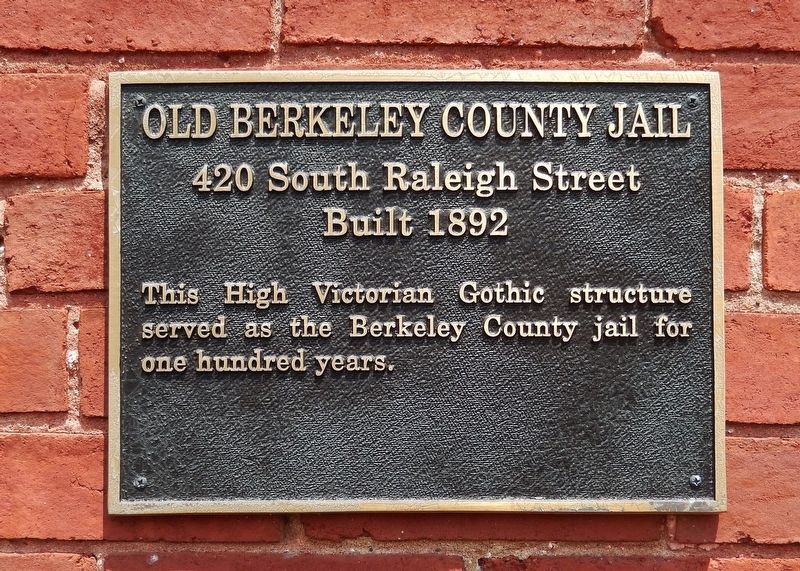 Old Berkeley County Jail Marker image. Click for full size.