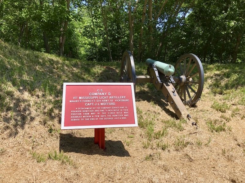 <small>C.S.</small> Company D, Marker & cannon. image. Click for full size.