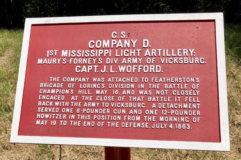 <small>C.S.</small> Company D, Marker image. Click for full size.