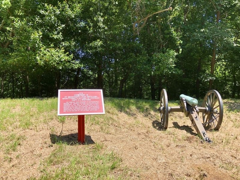 <small>C.S.</small> Company D, Marker & cannon. image. Click for full size.
