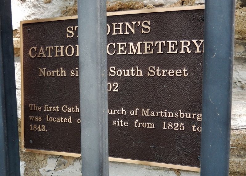 St. John's Catholic Cemetery Marker (<i>alternate view</i>) image. Click for full size.