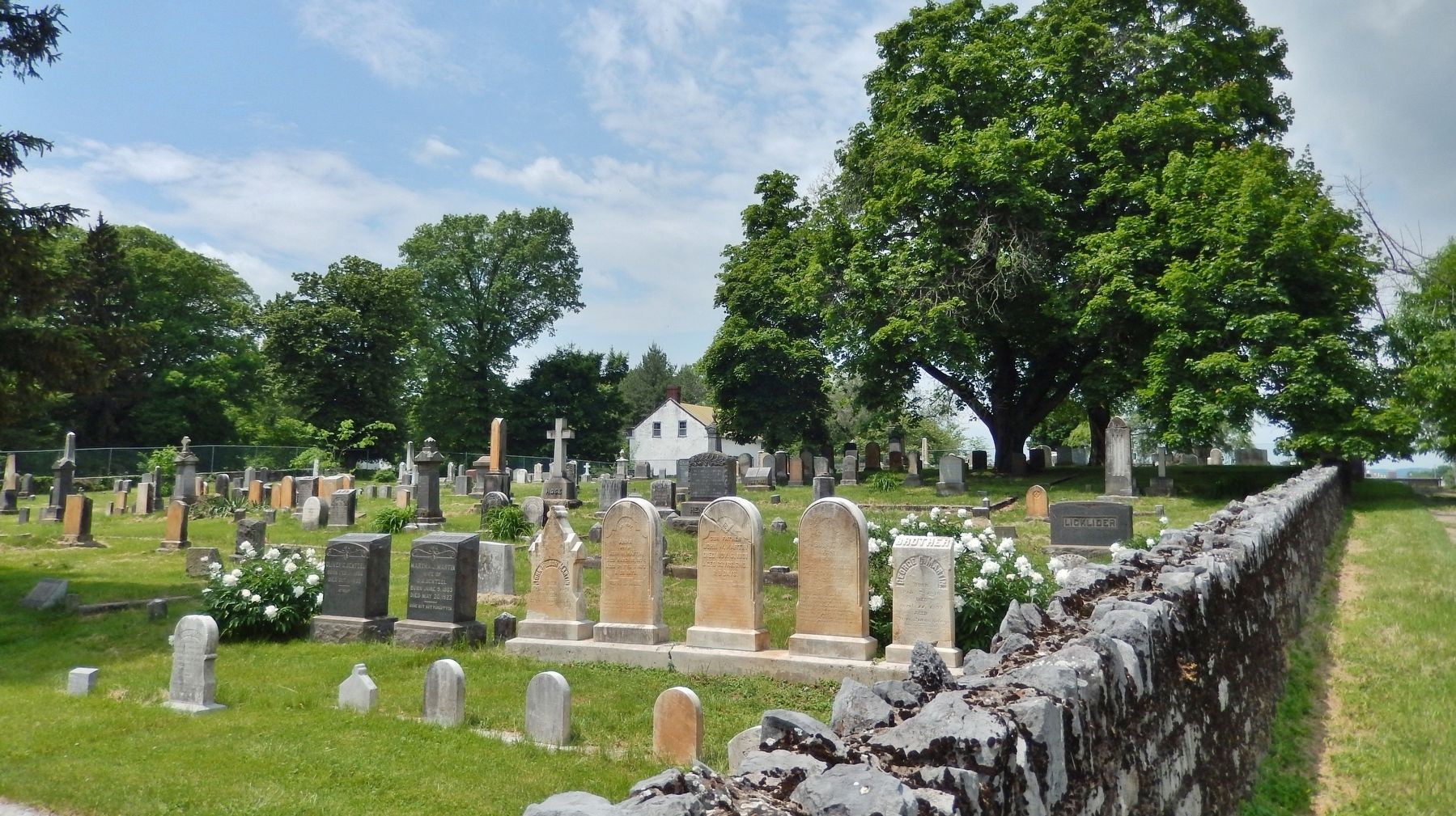 Norbourne Parish Cemetery (<i>wide view looking west along West South Street</i>) image. Click for full size.