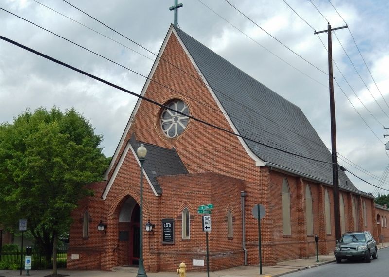 Present-day Trinity Episcopal Church<br>(<i>located three blocks north of this cemetery</i>) image. Click for full size.