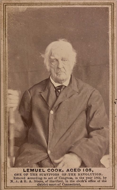 <i>Lemuel Cook, aged 105, one of the survivors of the Revolution </i> image. Click for full size.