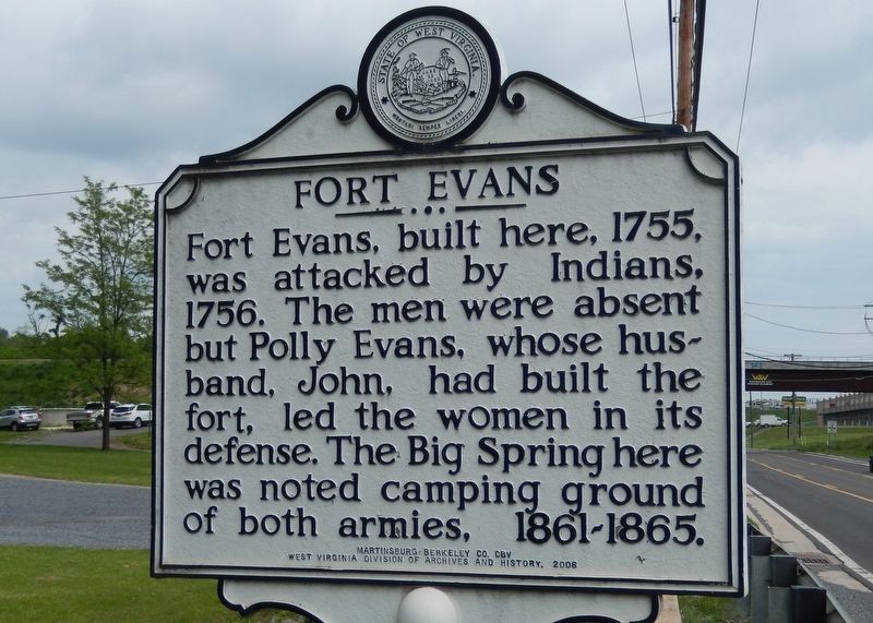 Fort Evans Marker image. Click for full size.