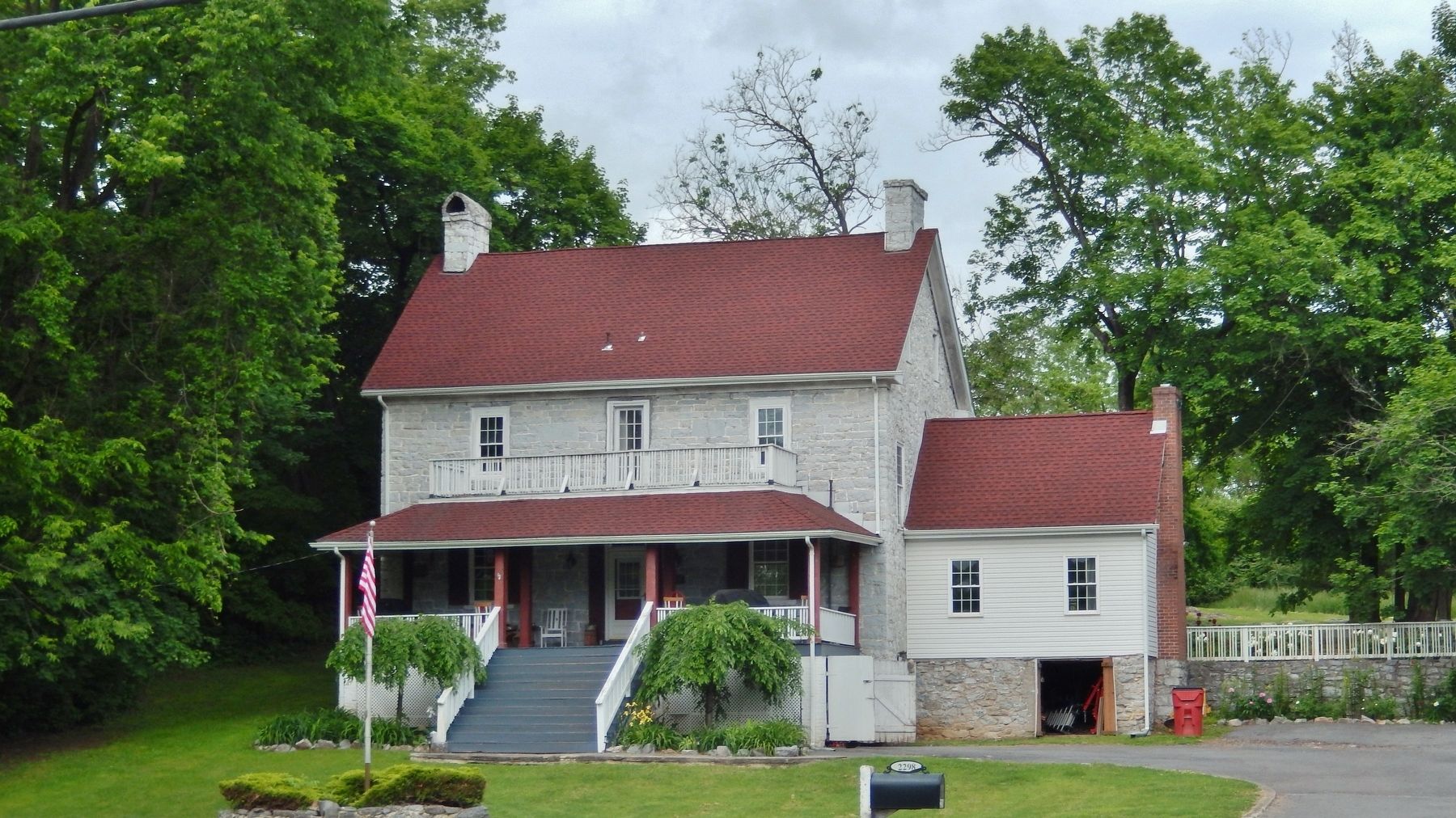 John Evans House (Big Spring Farm)<br>(<i>view from near marker</i>) image. Click for full size.