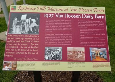 1927 Van Hoosen Dairy Barn Marker image. Click for full size.