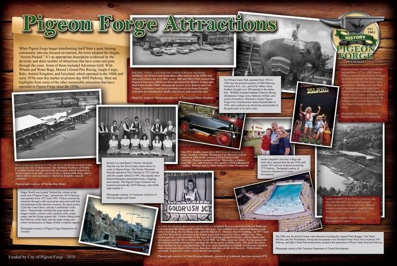 Pigeon Forge Attractions Marker image. Click for full size.