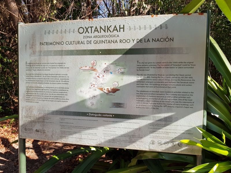 Oxtankah Archaeological Site Marker image. Click for full size.