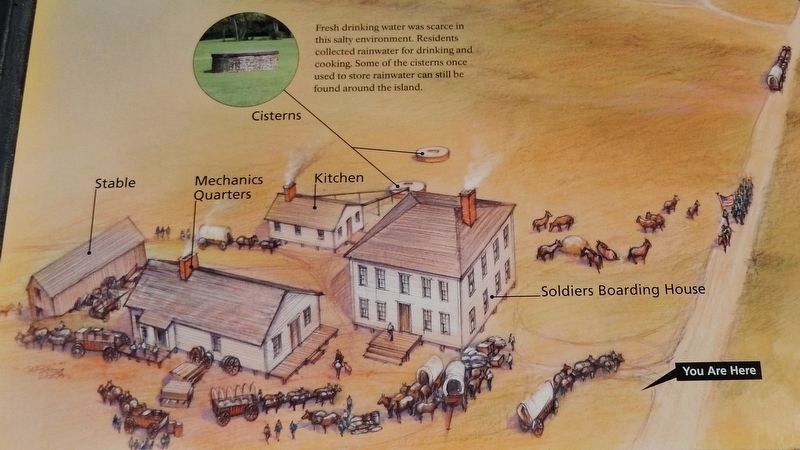Marker detail: Army Quarters and Buildings at this site image. Click for full size.