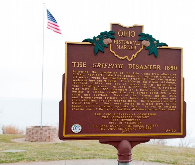 The <i>Griffith</i> Disaster, 1850 Marker image. Click for full size.