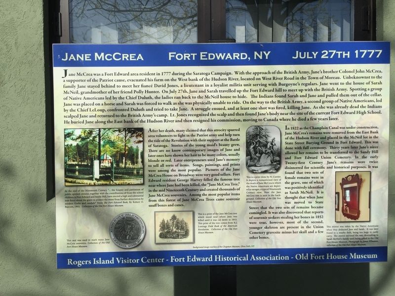 Jane McCrea Marker image. Click for full size.