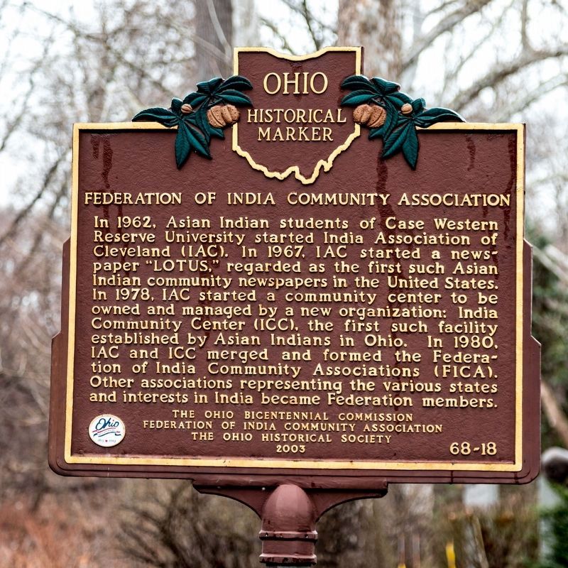 Federation of India Community Association Marker image. Click for full size.