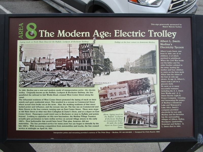 The Modern Age: Electric Trolley Marker image. Click for full size.