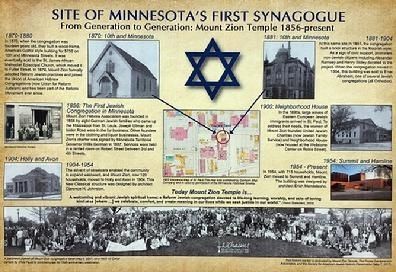 Site of Minnesota's First Synagogue Marker image. Click for full size.