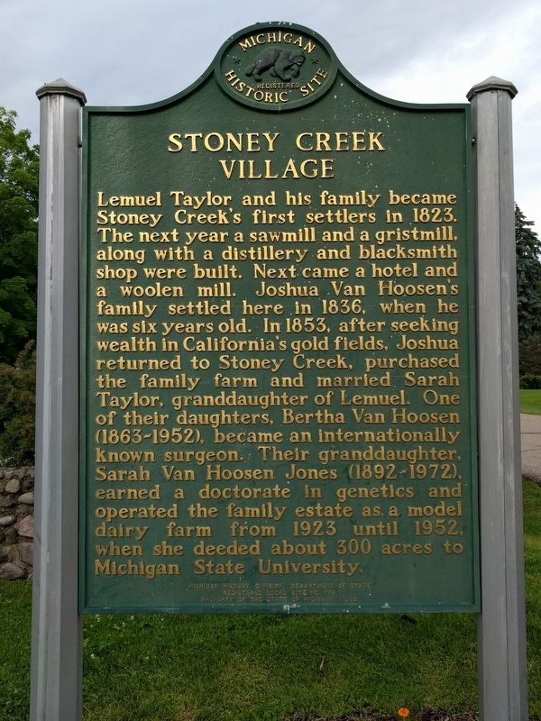 Stoney Creek Village Marker image. Click for full size.
