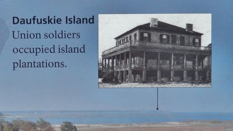 Marker detail: Daufuskie Island • Union soldiers occupied island plantations image. Click for full size.