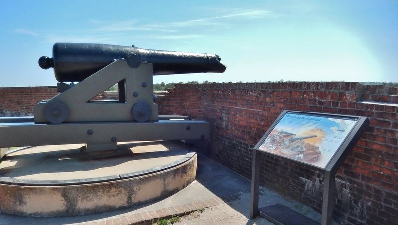 A Devastating Bombardment Marker (<i>wide view &bull; parapet behind marker</i>) image. Click for full size.