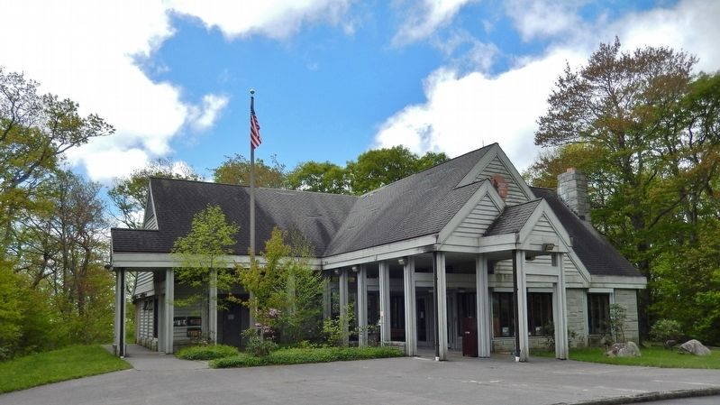 Linn Cove Visitor Center (<i>marker is located in plaza/garden behind the vistor center</i>) image. Click for full size.