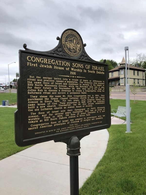 Congregation Sons of Israel Marker. Click for full size. Congregation Sons of Israel Marker image. Click for full size.