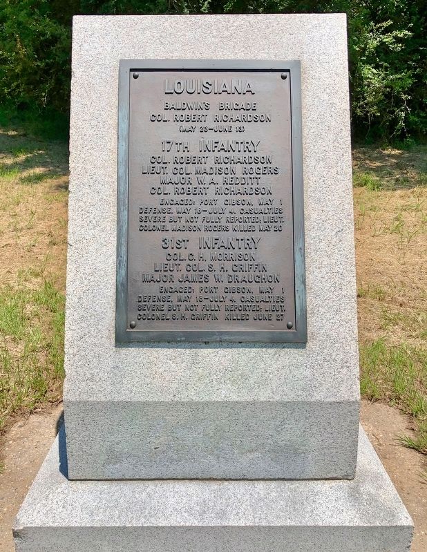 17th & 31st Louisiana Infantry (Baldwin’s Brigade) Marker image. Click for full size.